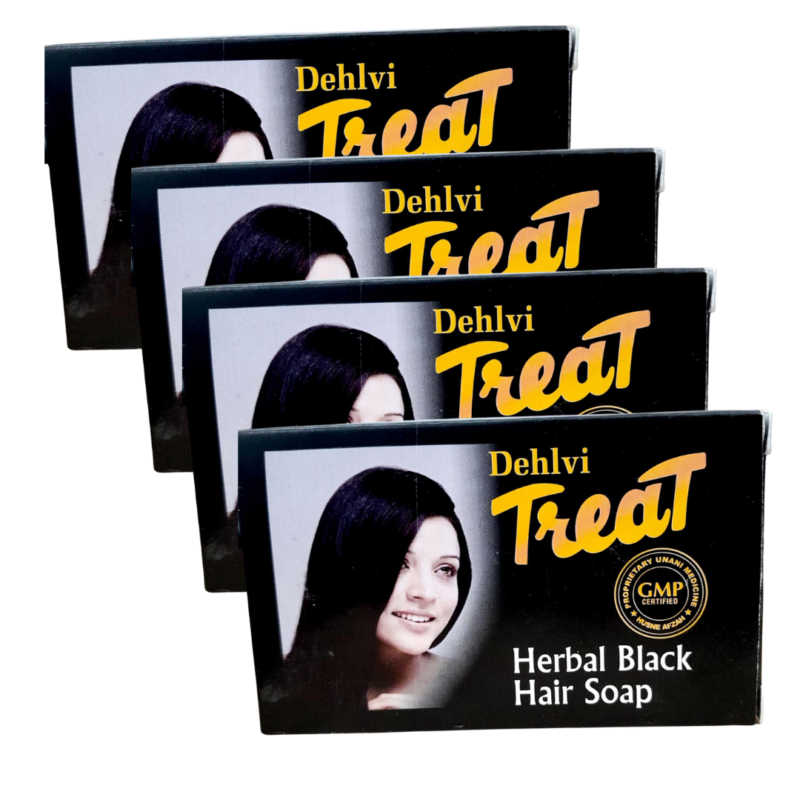 Dehlvi Treat Herbal black soap Pack of 4