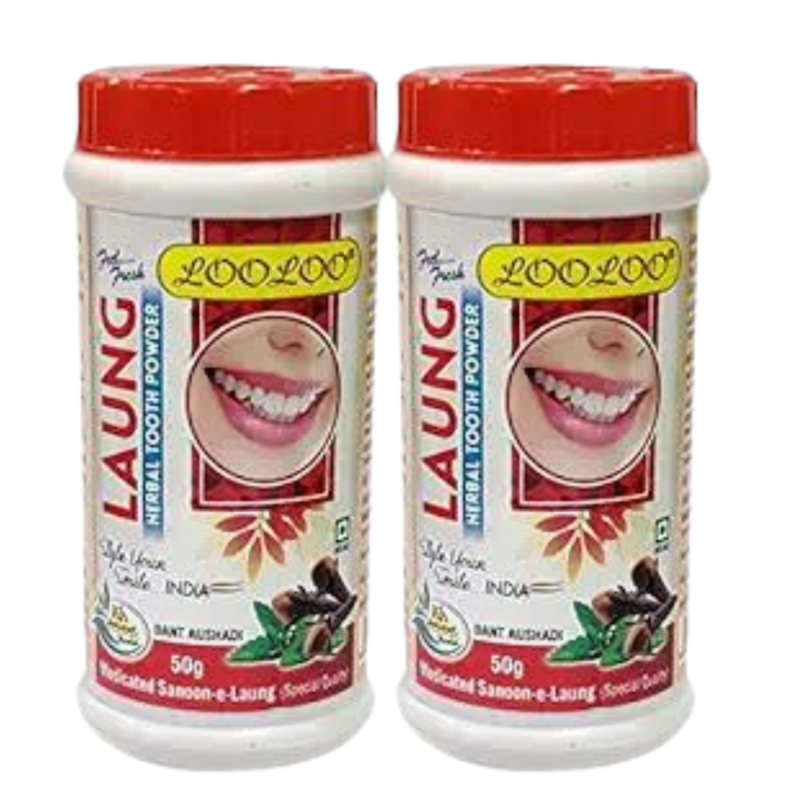 LooLoo Laung ToothPowder 50gm Pack of 2