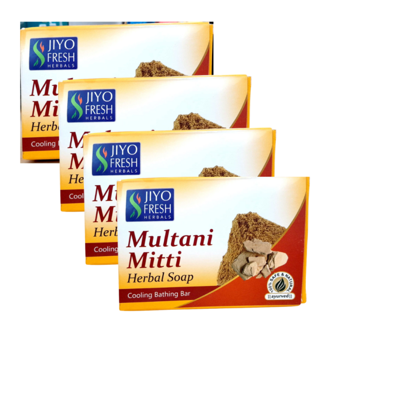 New shama Jiyo Multani Mitti Soap Pack of 4