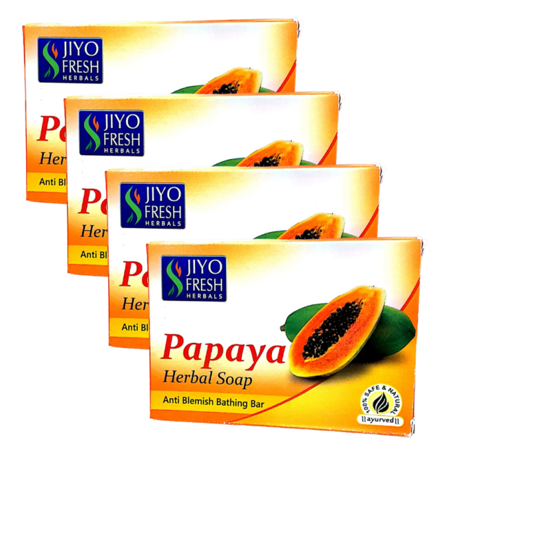 New Shama Jiyo Papaya Herbal Soap Pack of 4
