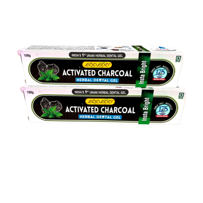 LooLoo Activated Charcoal 100g Pack of 2