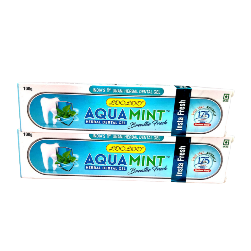 LooLoo AquaMint Herbal ToothPaste 100g Pack of 2